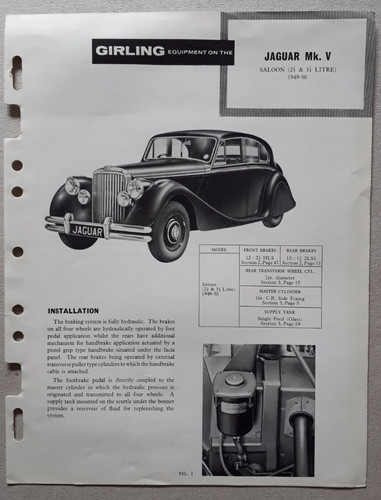 Jaguar 3 5 girling - jaguar, v