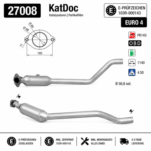 Katalysator jaguar s type - katalysator, s-type